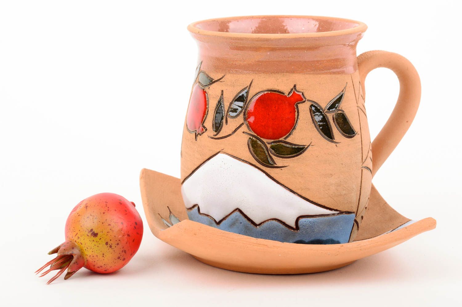 Keramik Geschirr handmade Küchen Zubehör originelle Geschenke Keramik Tasse bunt foto 1