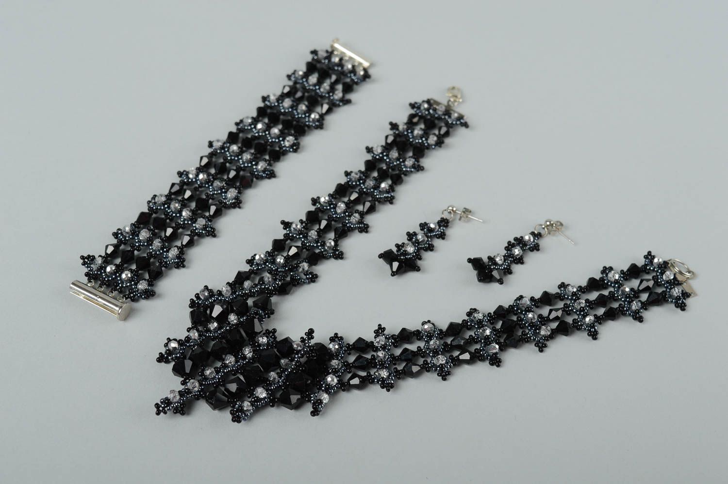 Handmade necklace designer earrings stylish bracelet jewelry set for women photo 2