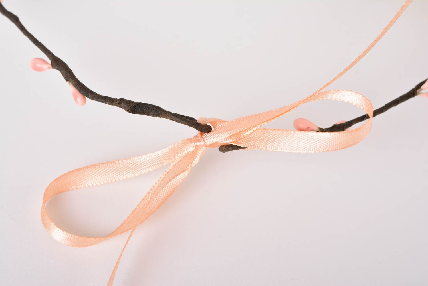 Stylish unusual hair accessory handmade pink headband designer present  photo 4