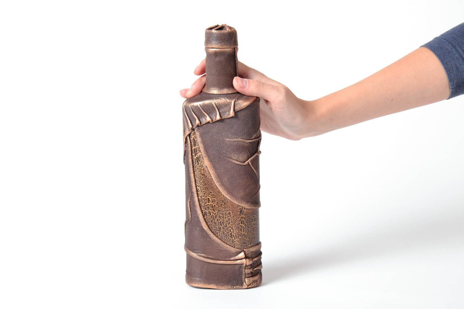 Decorative bottle with a cork photo 5