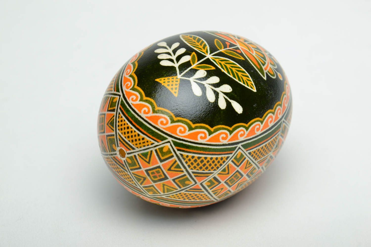 Handmade painted goose egg with traditional symbolics photo 4