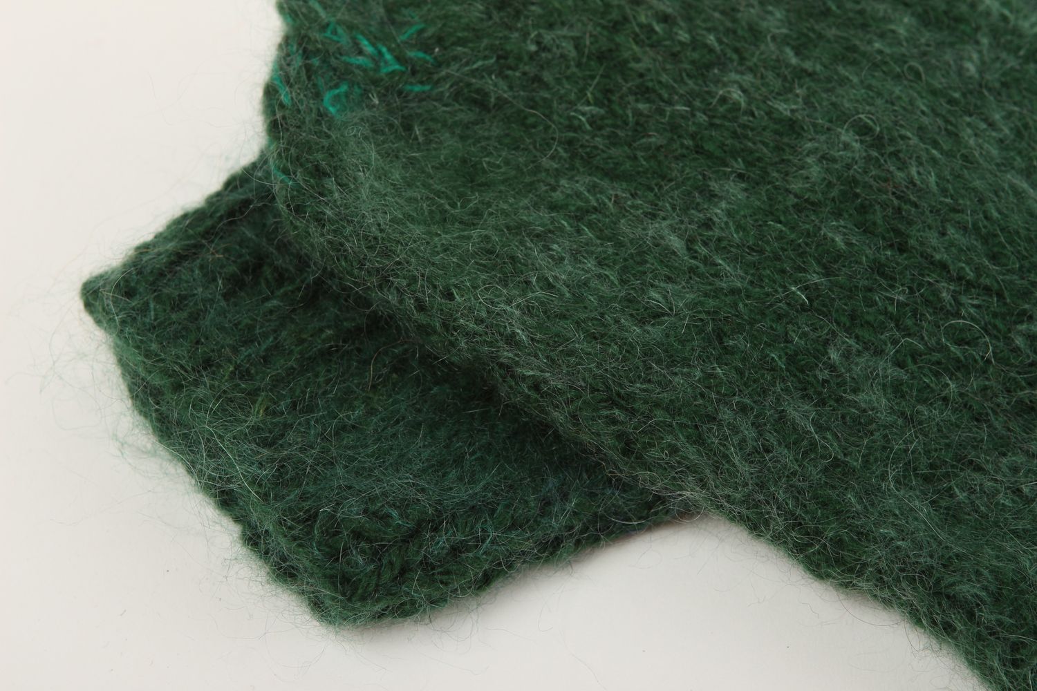 Зеленые носки ручной работы шерстяные носки симпатичные носки на зиму фото 4