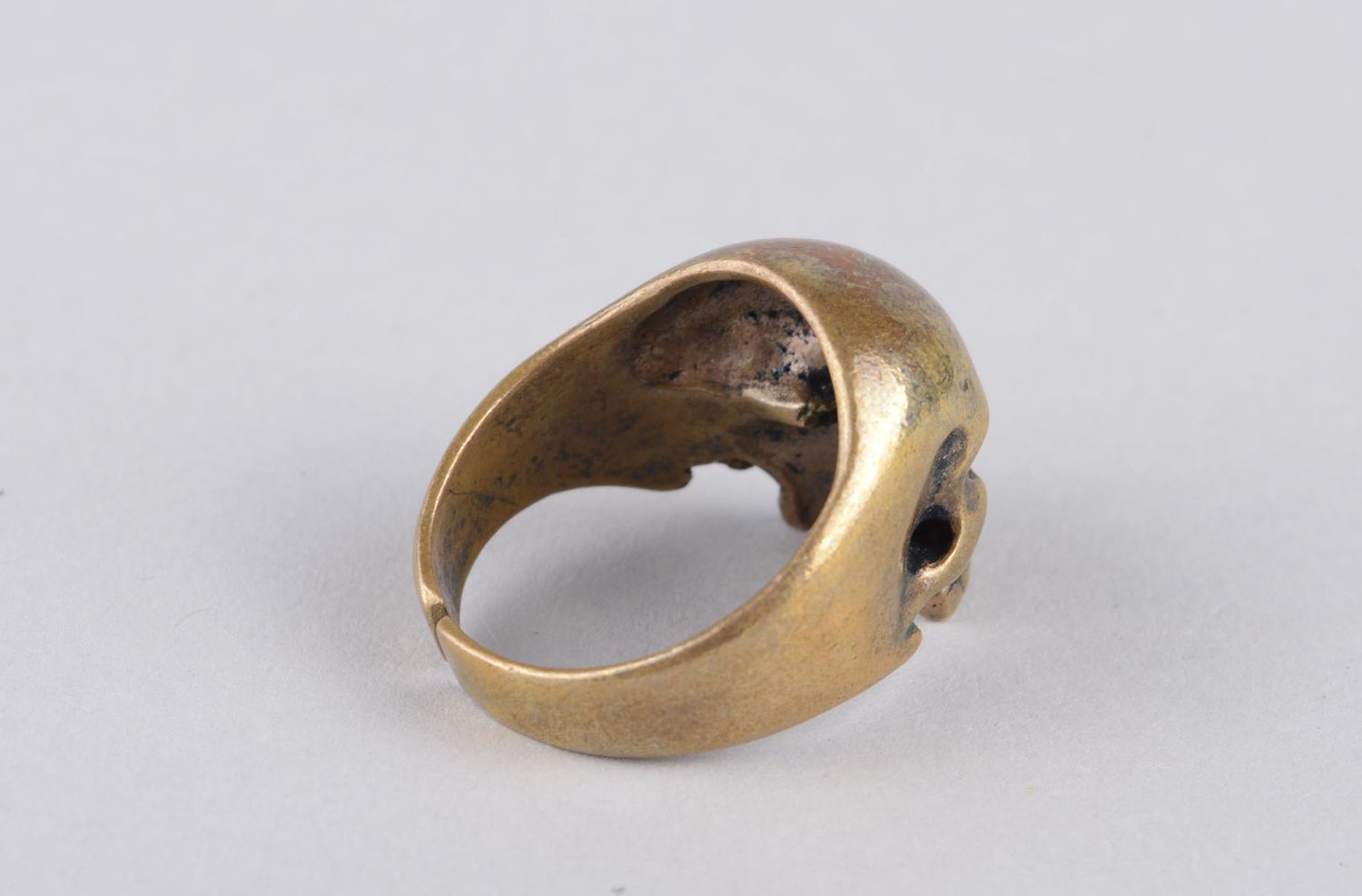 Мужское кольцо ручной работы красивое кольцо мужской аксессуар необычный Череп фото 9