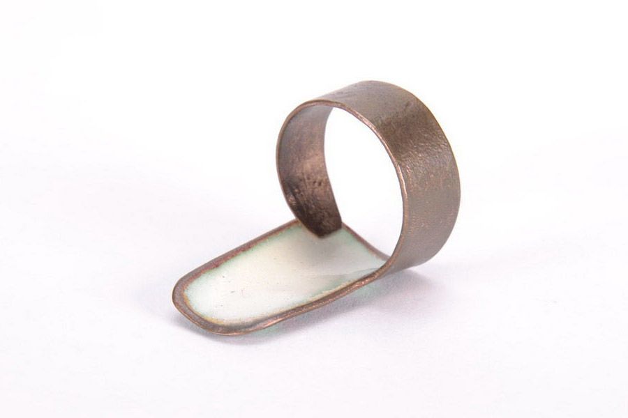 Massiver Ring aus Kupfer im Ethno-Stil foto 3