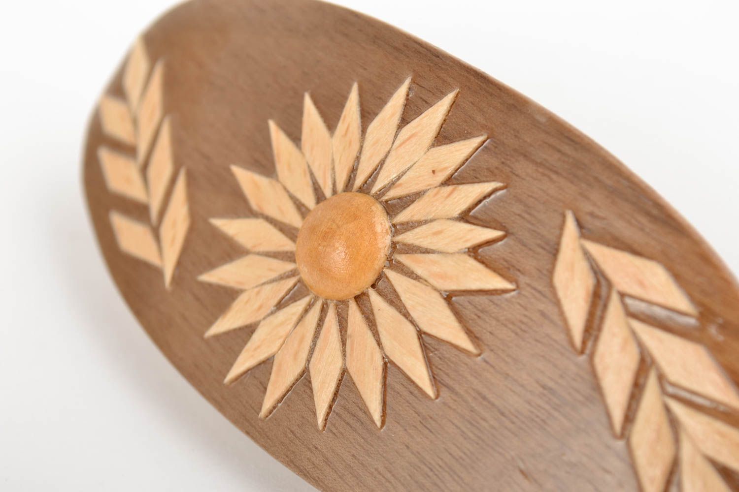 Barrettes faites main design original en bois accessoires pour fille 3 pièces photo 3