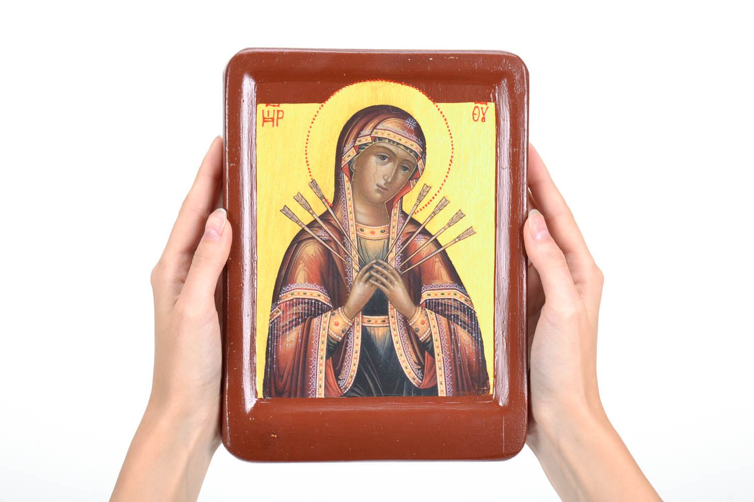 Икона-репродукция Богородица Семистрельная фото 2