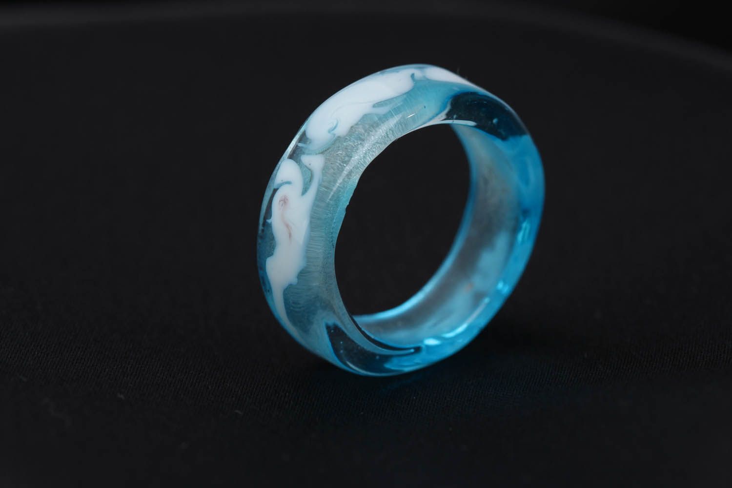 Стеклянное кольцо фото 3