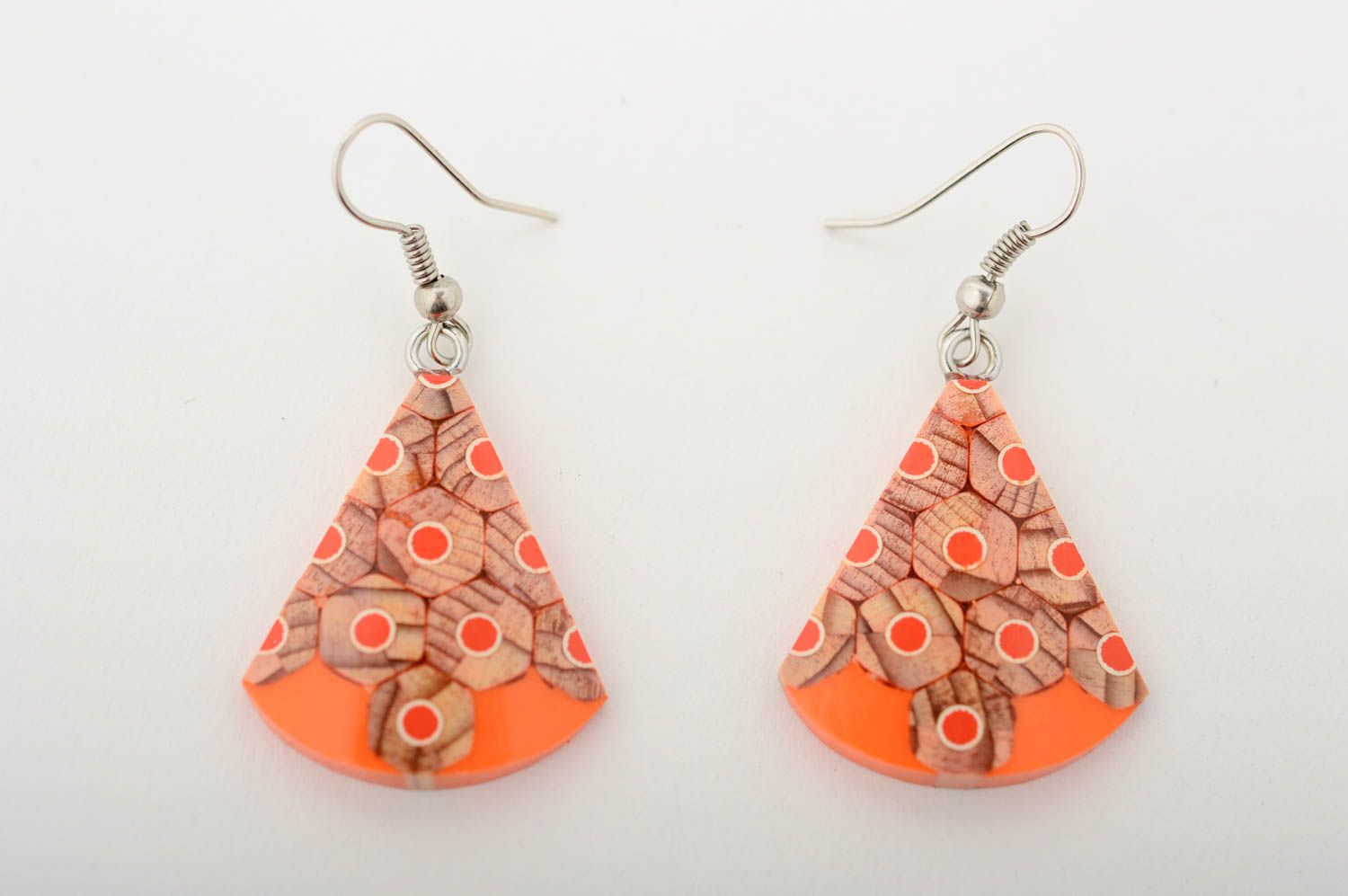 Handmade earrings wood jewelry earrings for girls designer accessories photo 3
