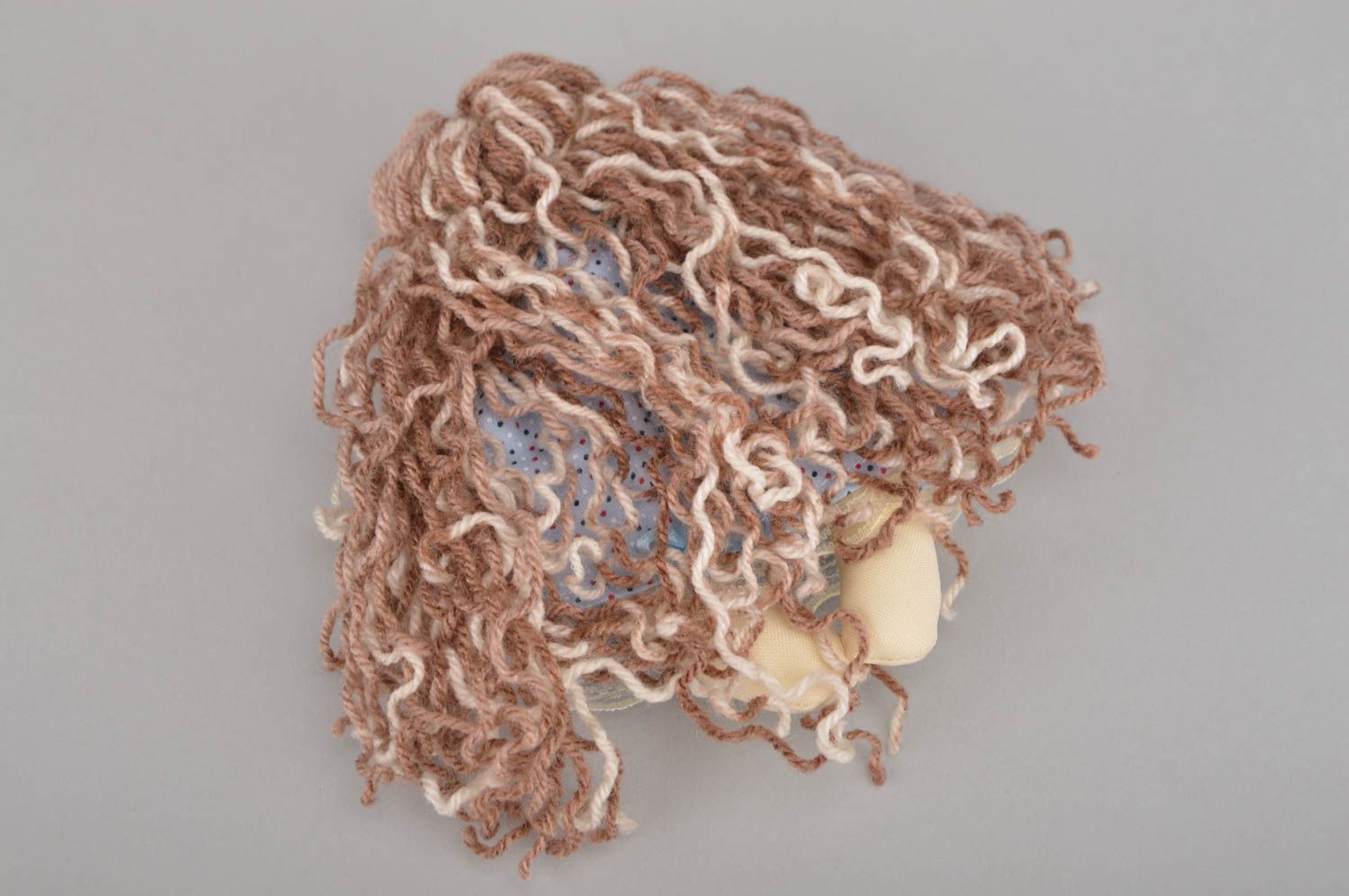 Handgemachte Designer Puppe aus Stoff mit langen Haaren für Kinder ab 3 Jahren foto 5
