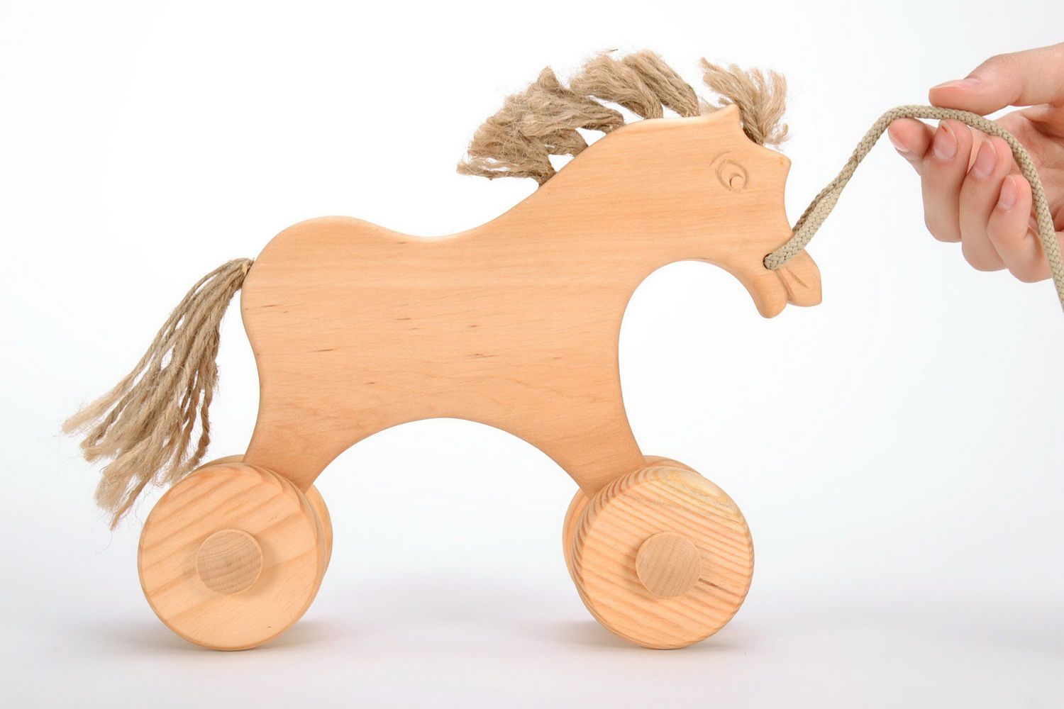 Wooden horse on wheels photo 3
