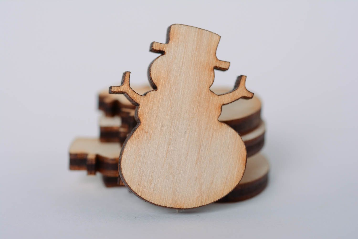 Roh Figuren aus Holz für die Handarbeit in Schneemann-Form foto 4