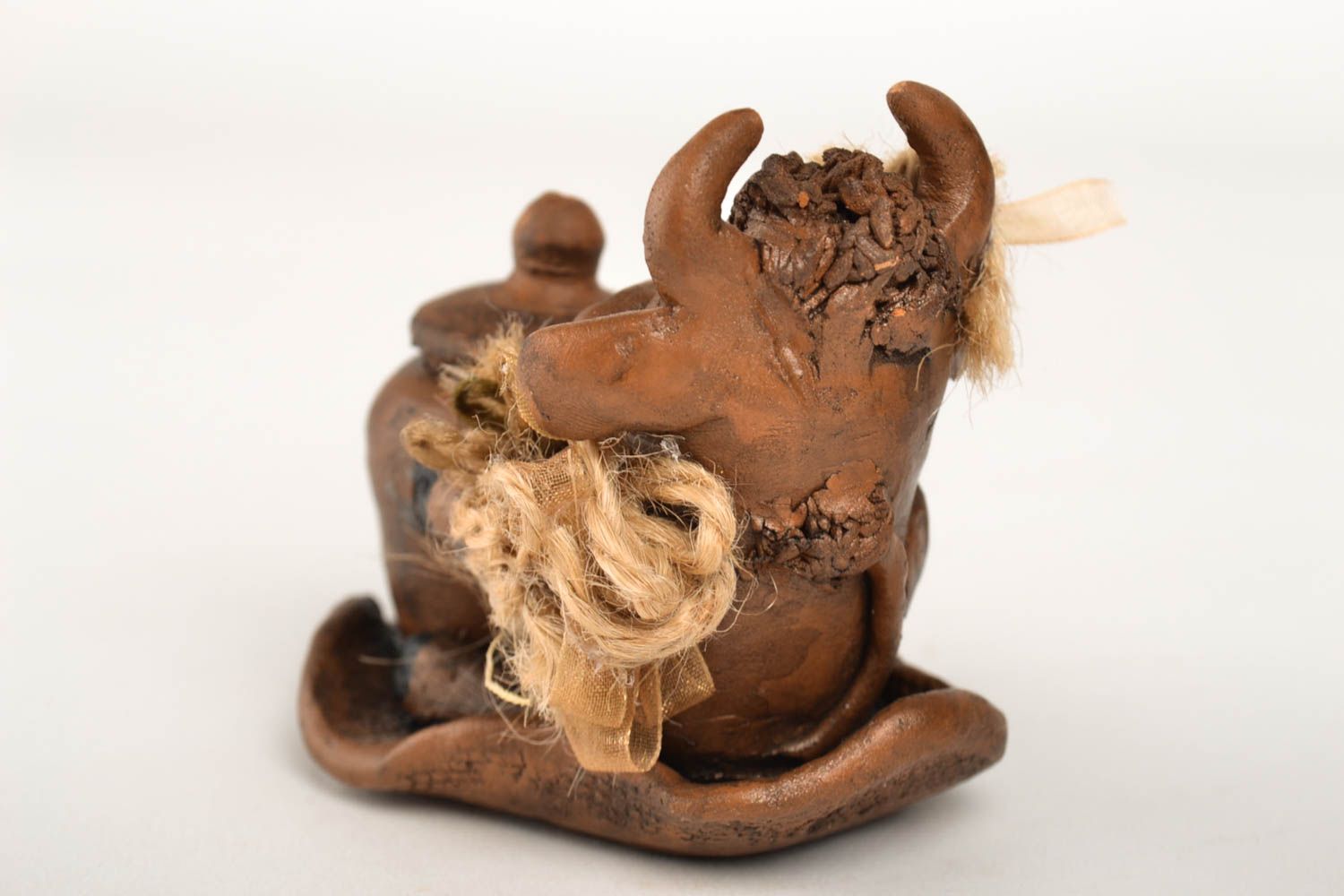 Figurina fatta a mano statuina in ceramica souvenir animaletto in terracotta foto 4