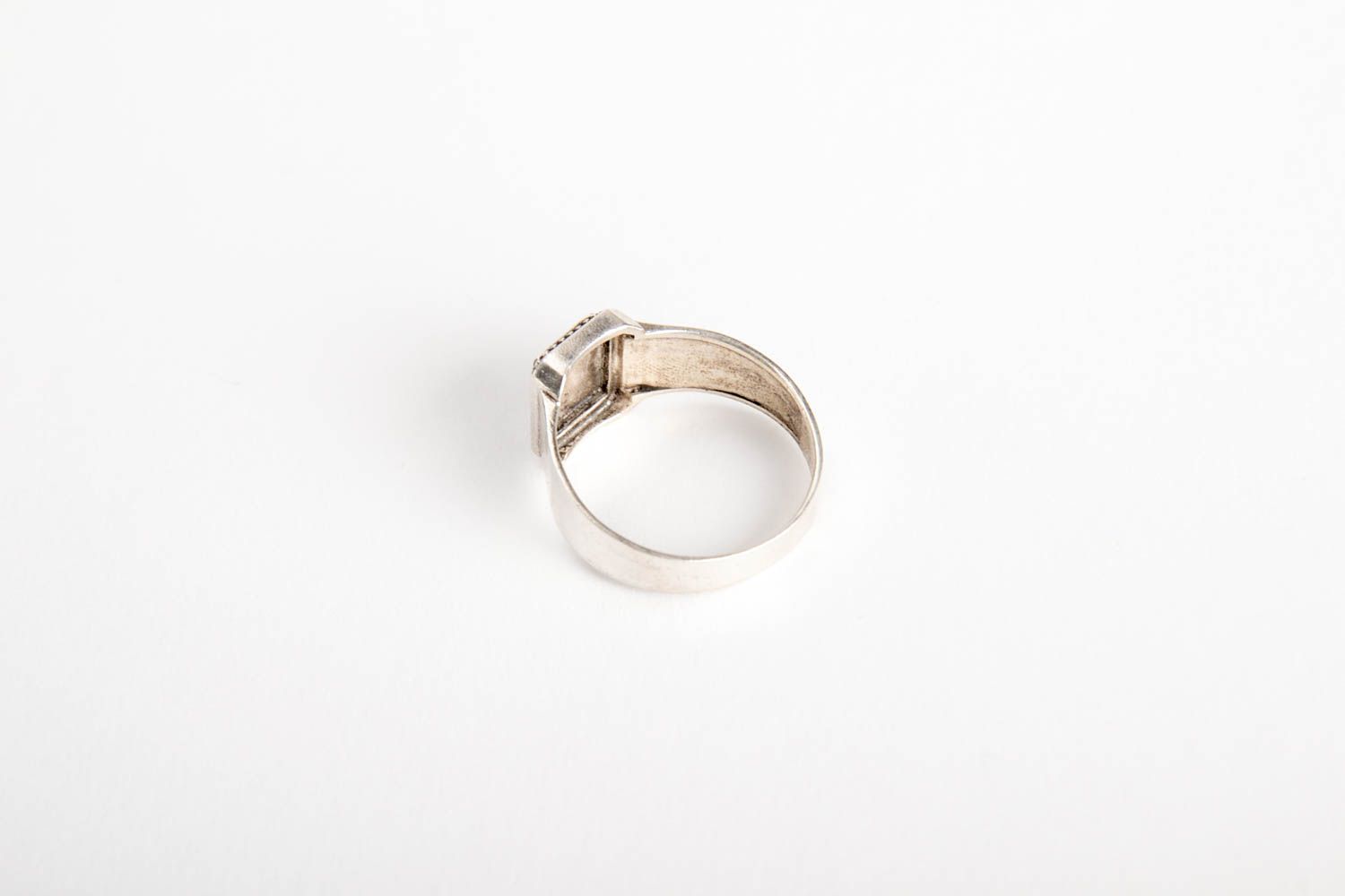 Украшение ручной работы серебряное кольцо подарок для мужчины перстень банкира фото 3