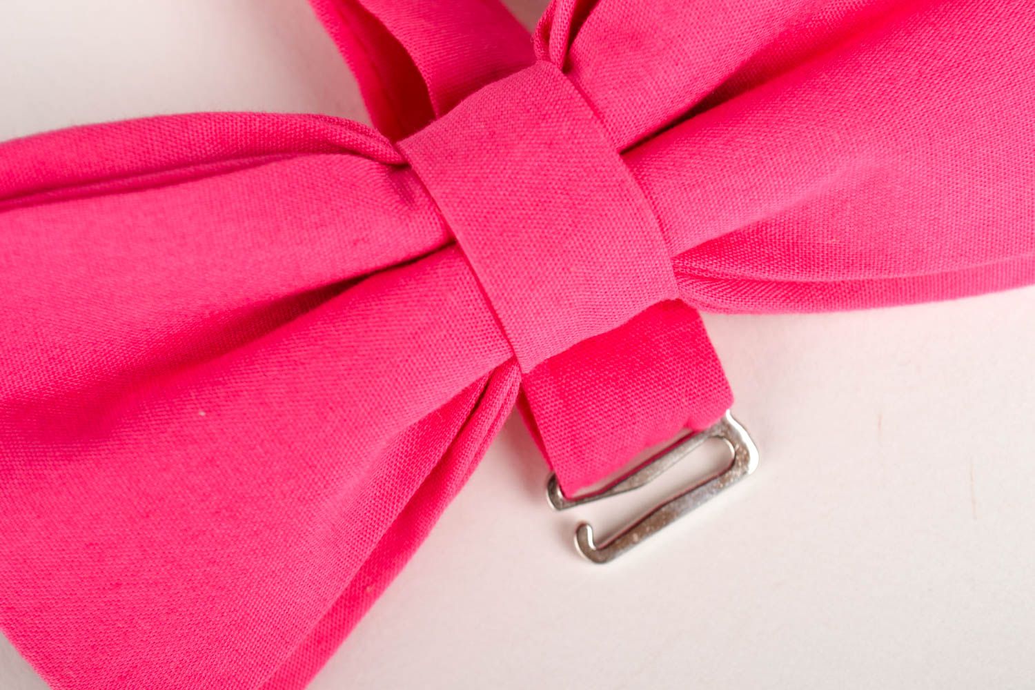 Corbata de lazo artesanal pajarita moderna rosa fucsia accesorio unisex foto 4
