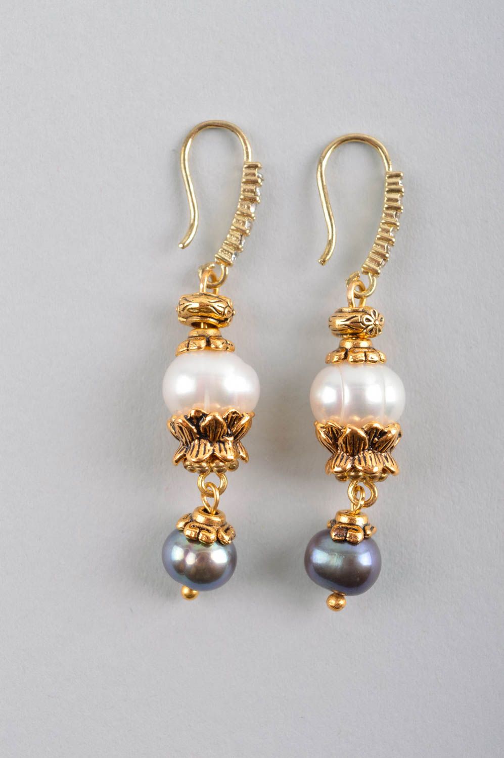 Lange Ohrringe handmade Perlen Ohrringe Juwelier Modeschmuck für Mode Damen foto 3
