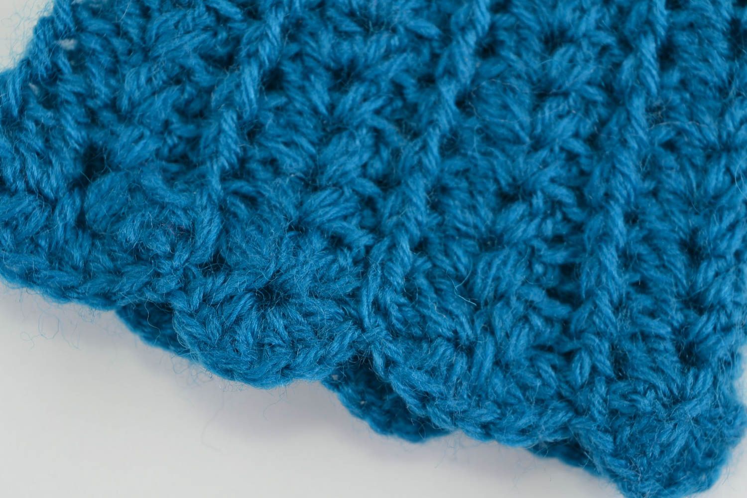 Female crocheted mittens handmade woolen winter accessories unique present photo 4