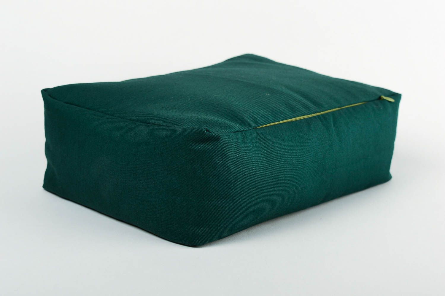 Handmade designer green pillow cute pillow for yoga stylish unusual pillow photo 3