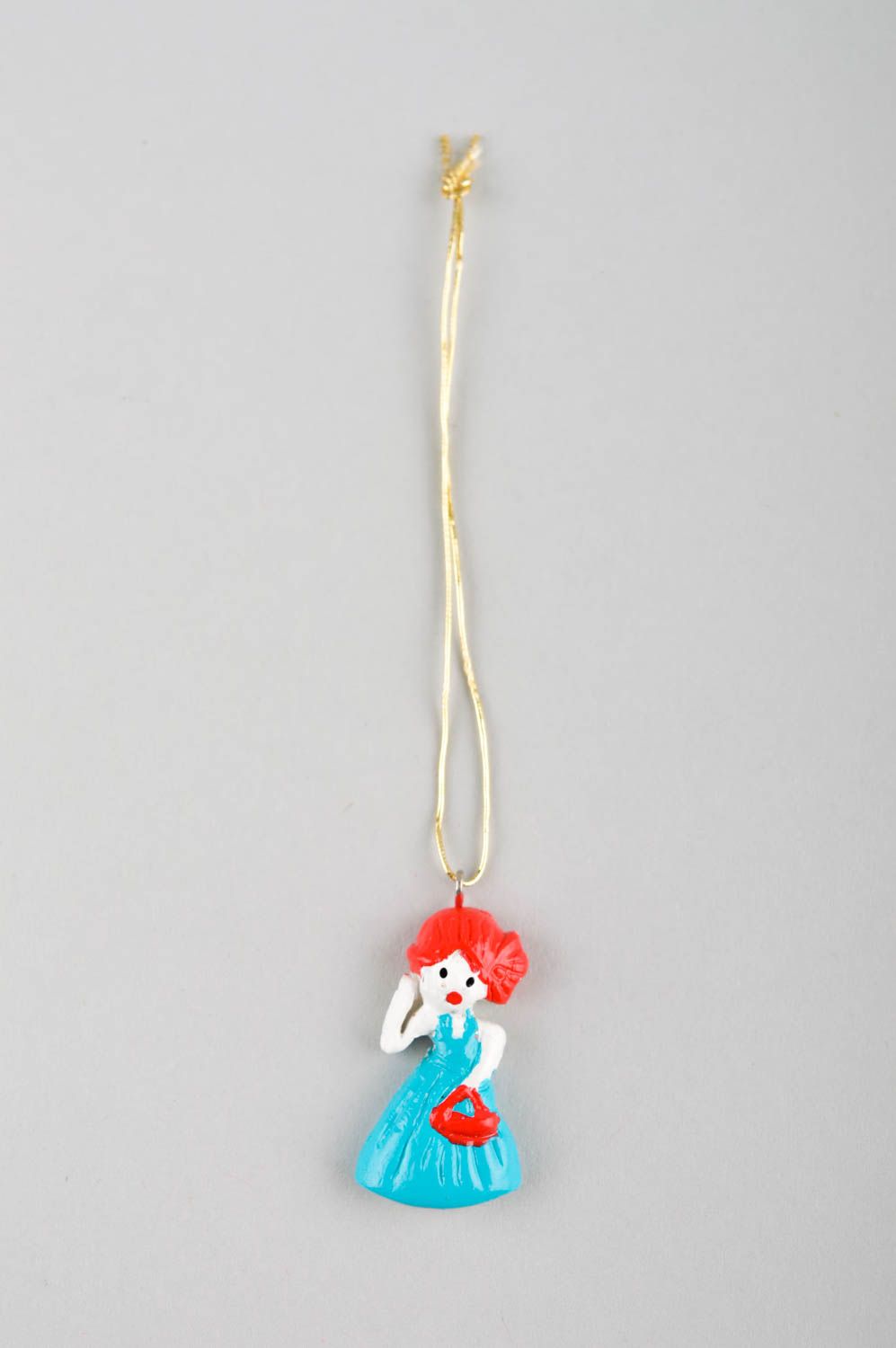 Игрушка на елку хэнд мэйд декор для дома игрушка из полимерной глины Девочка фото 1