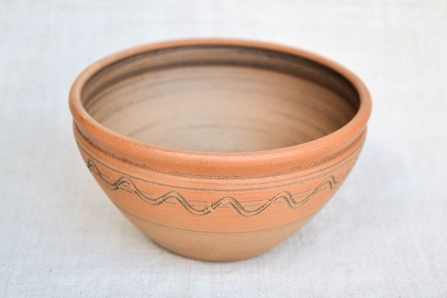 Unusual handmade ceramic bowl clay salad bowl  home ceramics small gifts photo 4