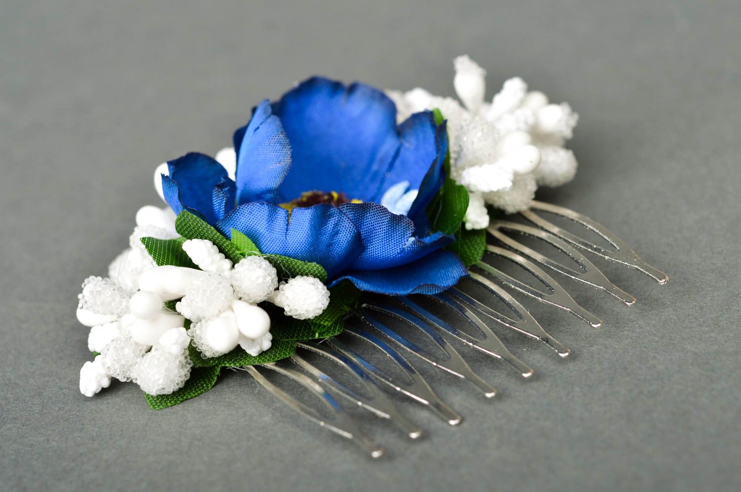 Peineta con flores artesanal elegante adorno para el pelo accesorio para peinado foto 2