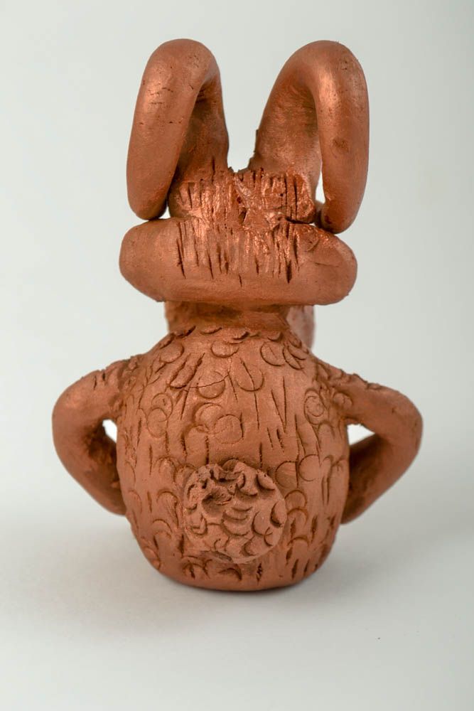 Figurina fatta a mano in ceramica carino animaletto souvenir in terracotta foto 4