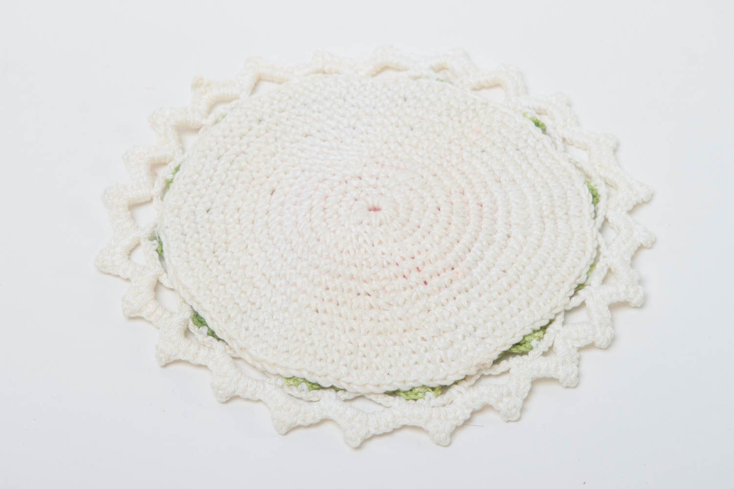 Agarradera al crochet artesanal accesorio de cocina textil para el hogar  foto 4