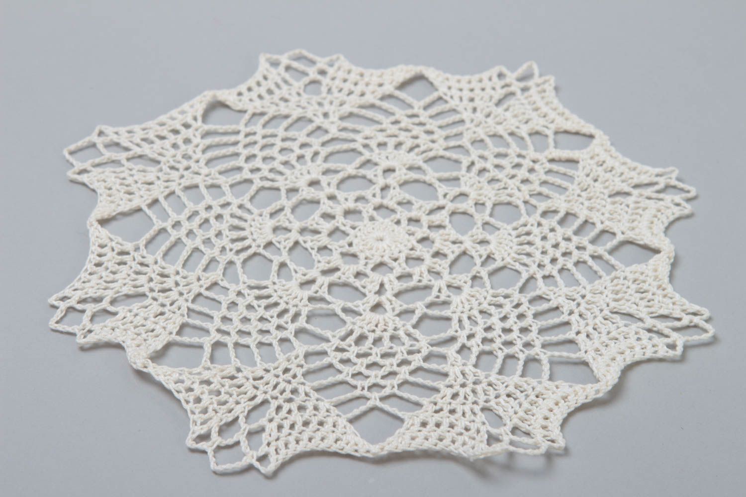 Gentle handmade crochet napkin decorative lace napkin kitchen design gift ideas photo 4