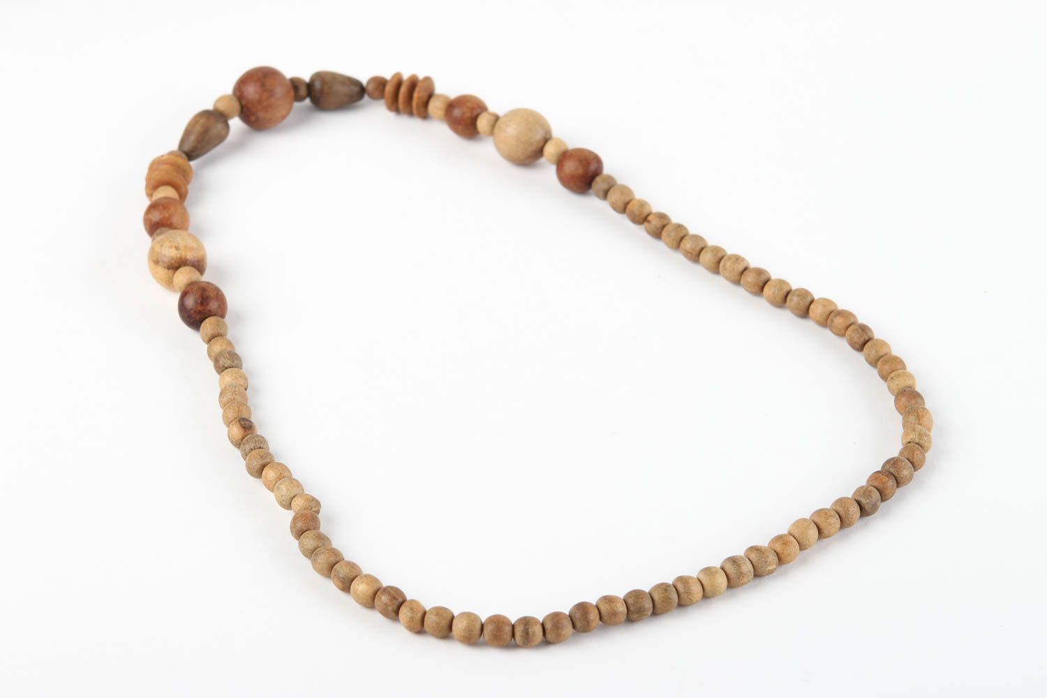 Handmade lange Holz Halskette Damen Collier Accessoire für Frauen originell foto 4