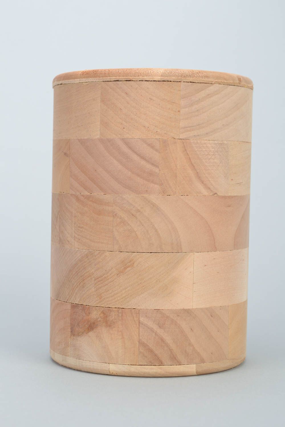 Behälter aus Holz Rohling für Decoupage oder Bemalung aus Erlenholz rund groß  foto 1
