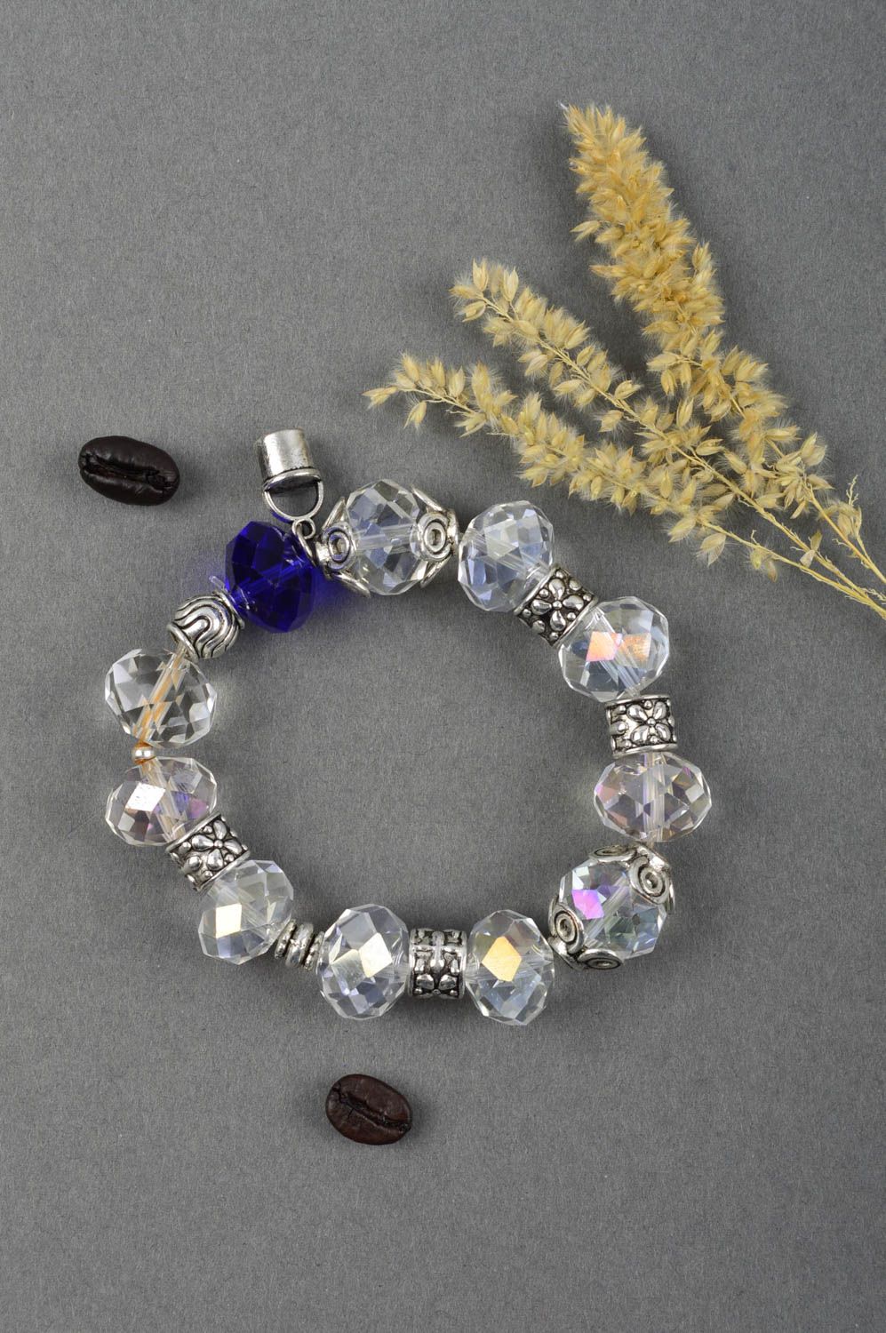 Bracelet cristaux transparents Bijou fait main élégant Cadeau pour femme photo 1