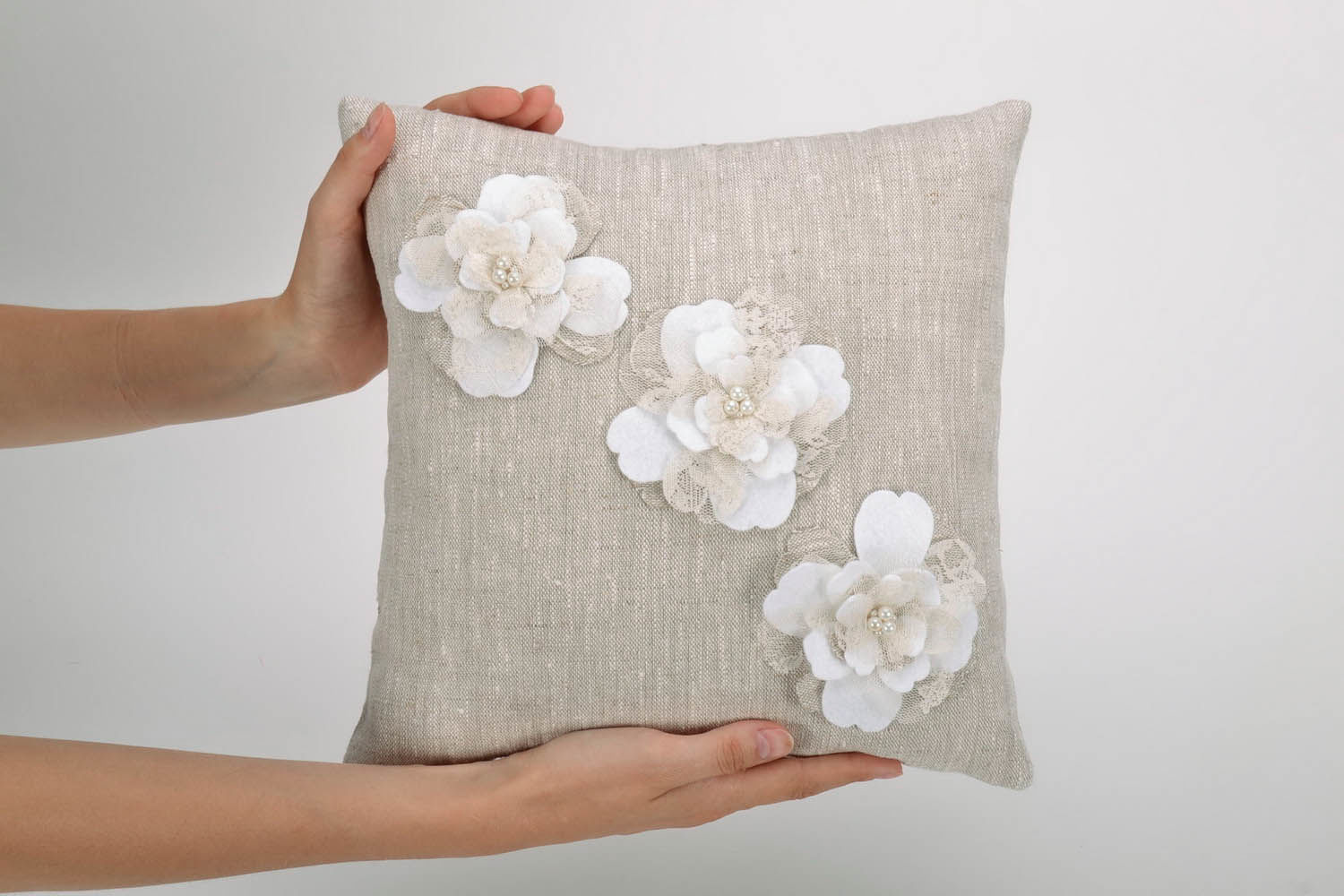 Decorative linen pillow photo 5
