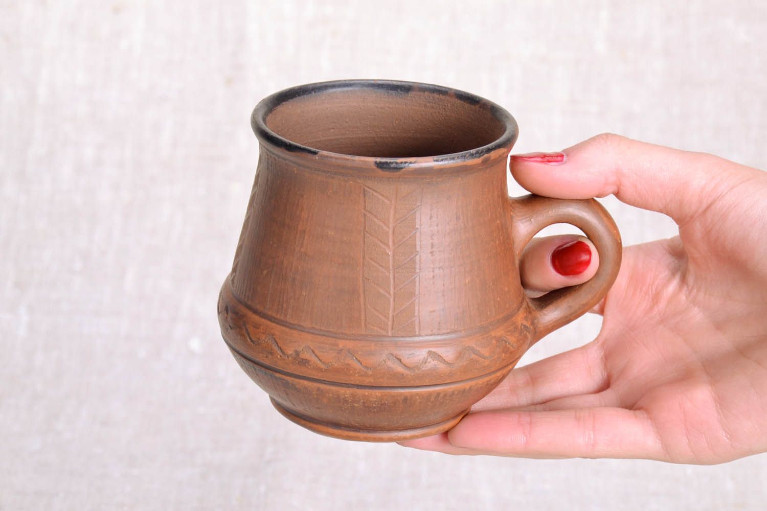 Homemade clay mug photo 5