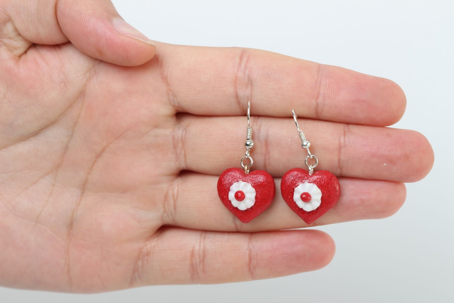 Plastic earrings with charms polymer clay earrings handmade fashion jewelry photo 5