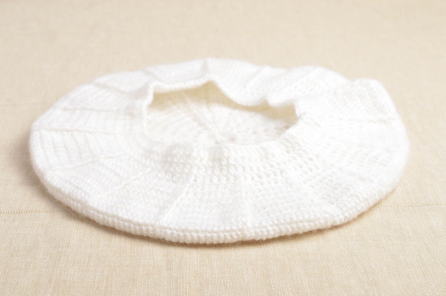 Crochet beret handmade accessories for girls toddler hats cute baby hats photo 1
