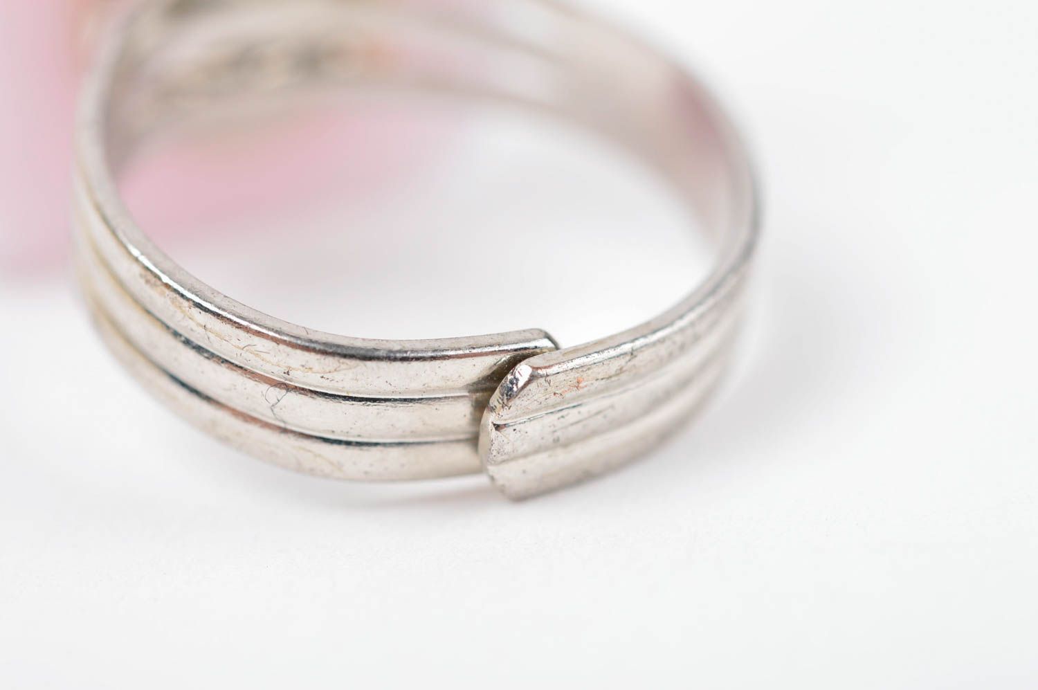 Unusual glass designer ring handmade beautiful ring stylish accessory photo 4