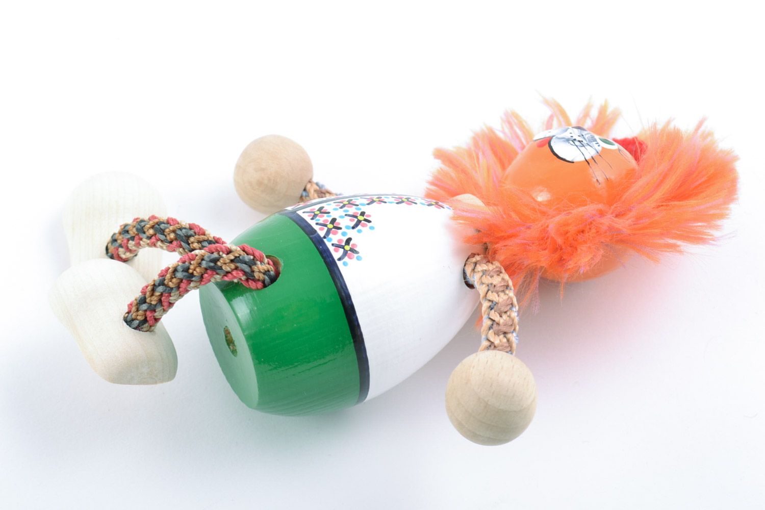 Holz Spielzeug Löwe mit Farben bemalt originell Handarbeit Geschenk für Kinder foto 5