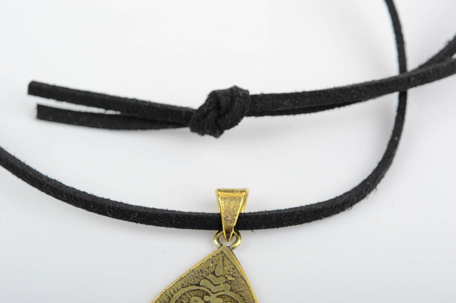 Handmade brass designer pendant accessory made of metal feminine jewelry photo 5