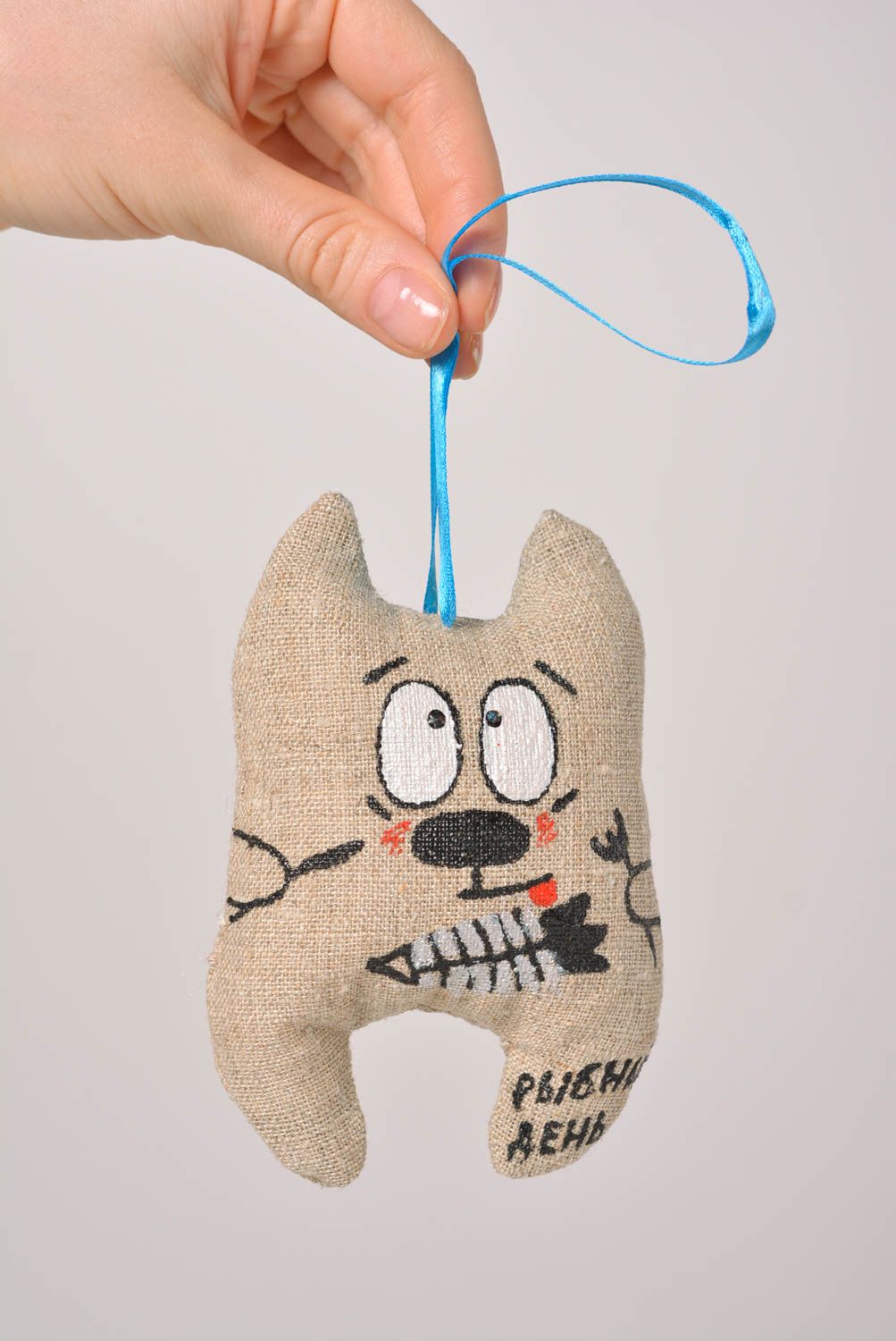 Plüsch Katze handmade Öko Kinderspielzeug für Dekor feines Textil Spielzeug foto 4