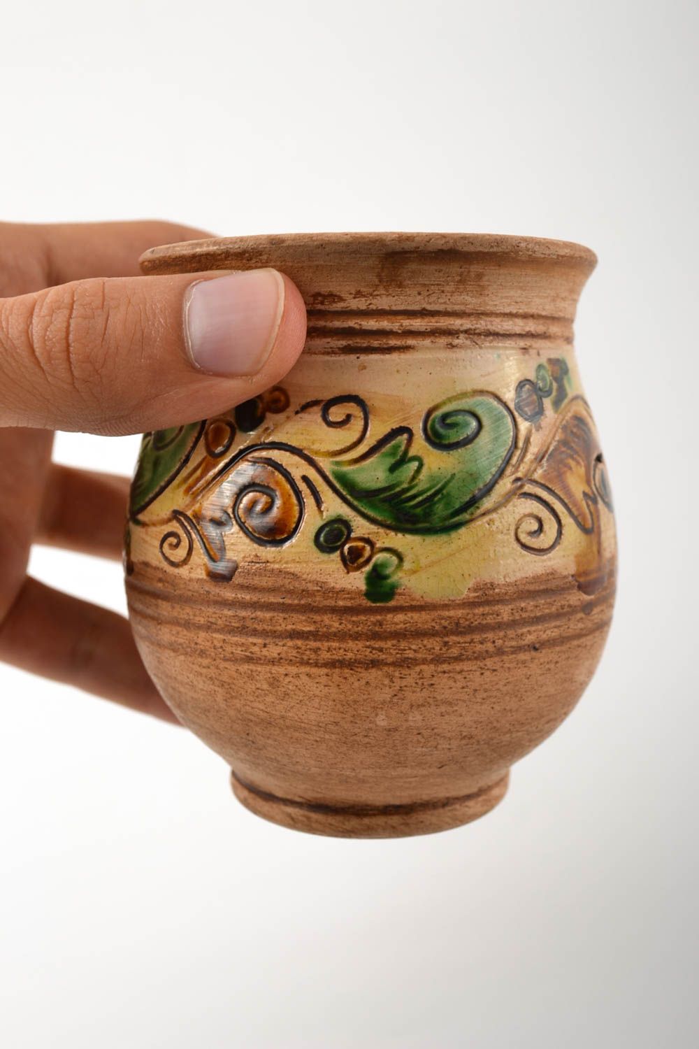 Vaso de barro hecho a mano de arcilla vajilla de cerámica regalo original foto 2
