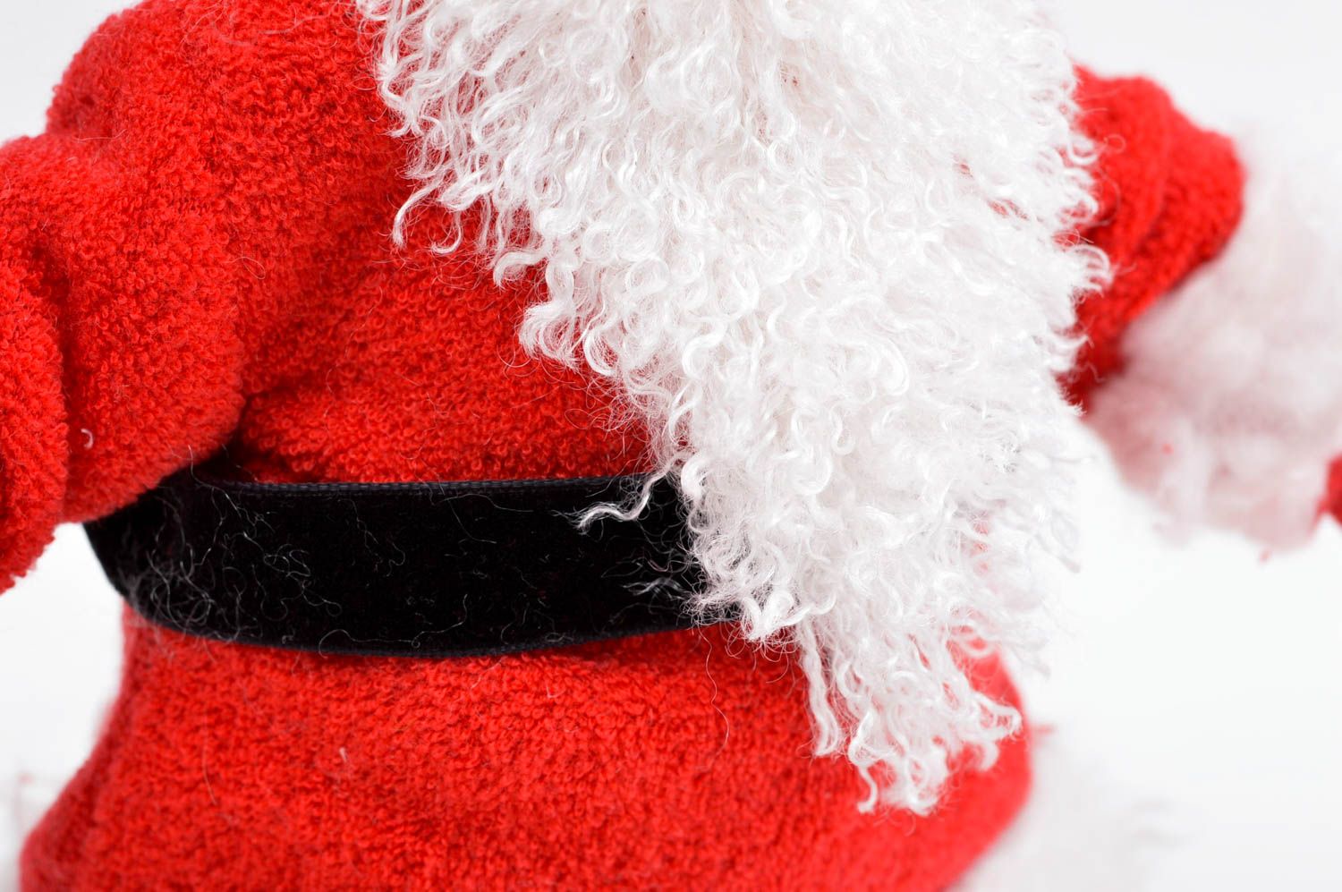 Peluche père Noël Jouet fait main en tissus Cadeau pour enfant décoration photo 5