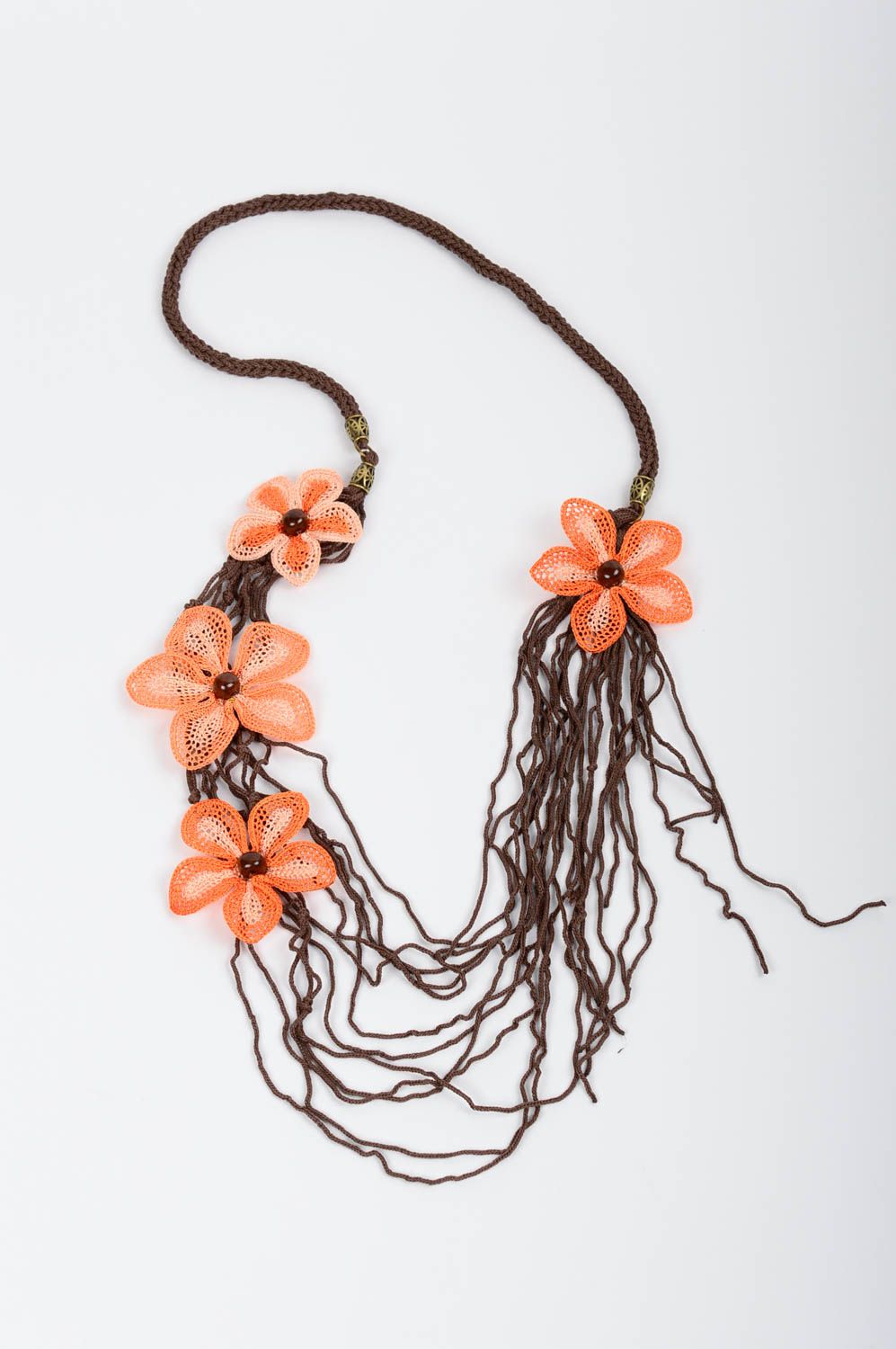 Damen Halskette handmade Halsschmuck für Damen Edelstein Schmuck in Braun  foto 1