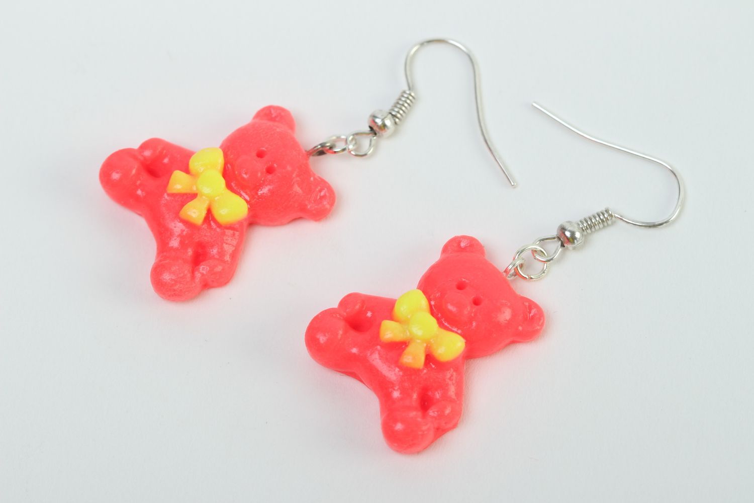 Handmade dangling earrings accessories for kids unusual plastic earrings photo 2