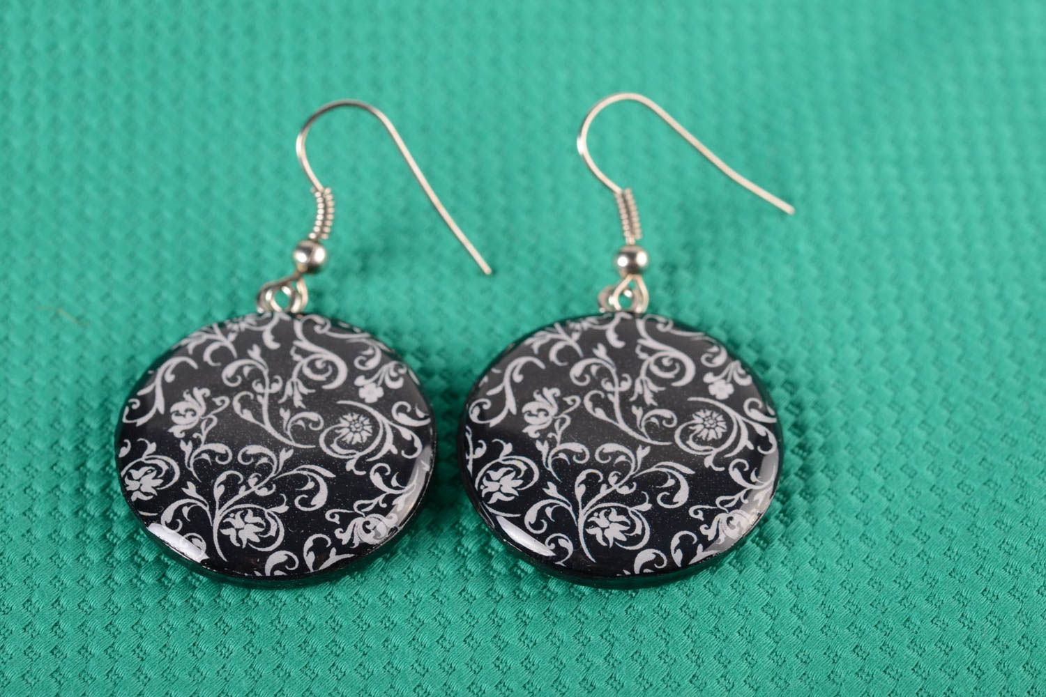 Fashion earrings handmade decoupage plastic earrings jewelry for women  photo 1