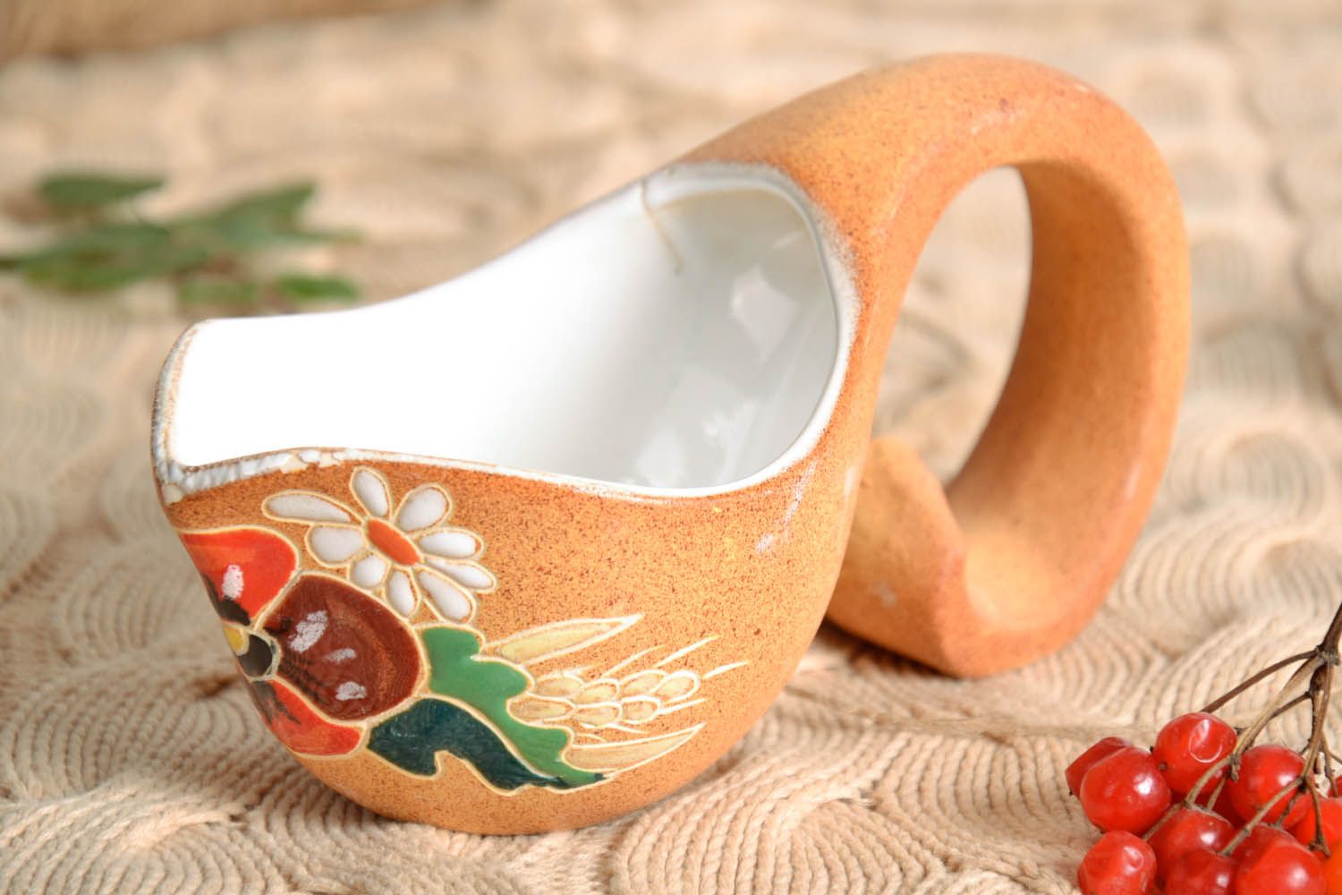 Handmade ceramic saucepan  photo 1