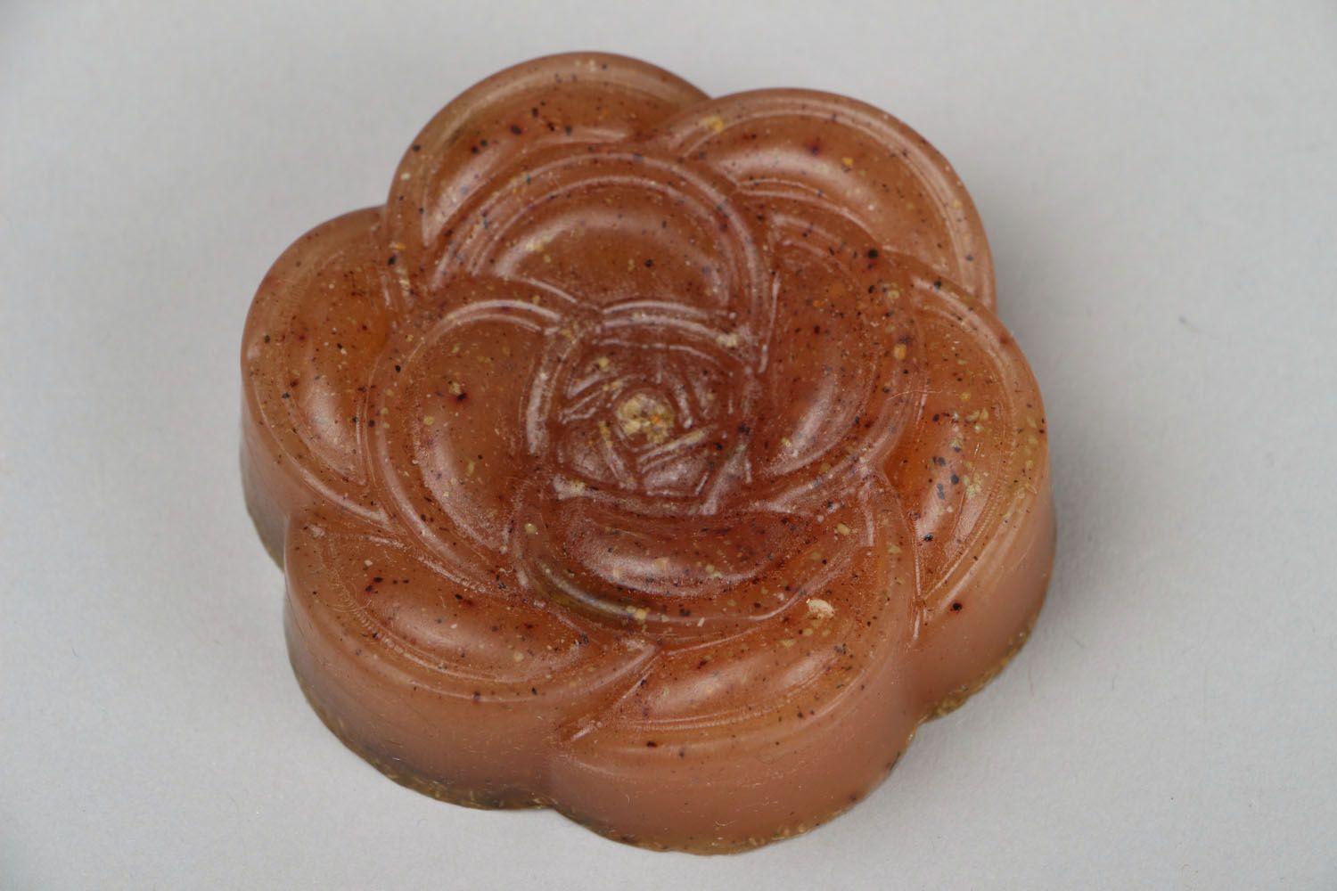Homemade soap on the basis of pink and yellow clay Rose photo 1