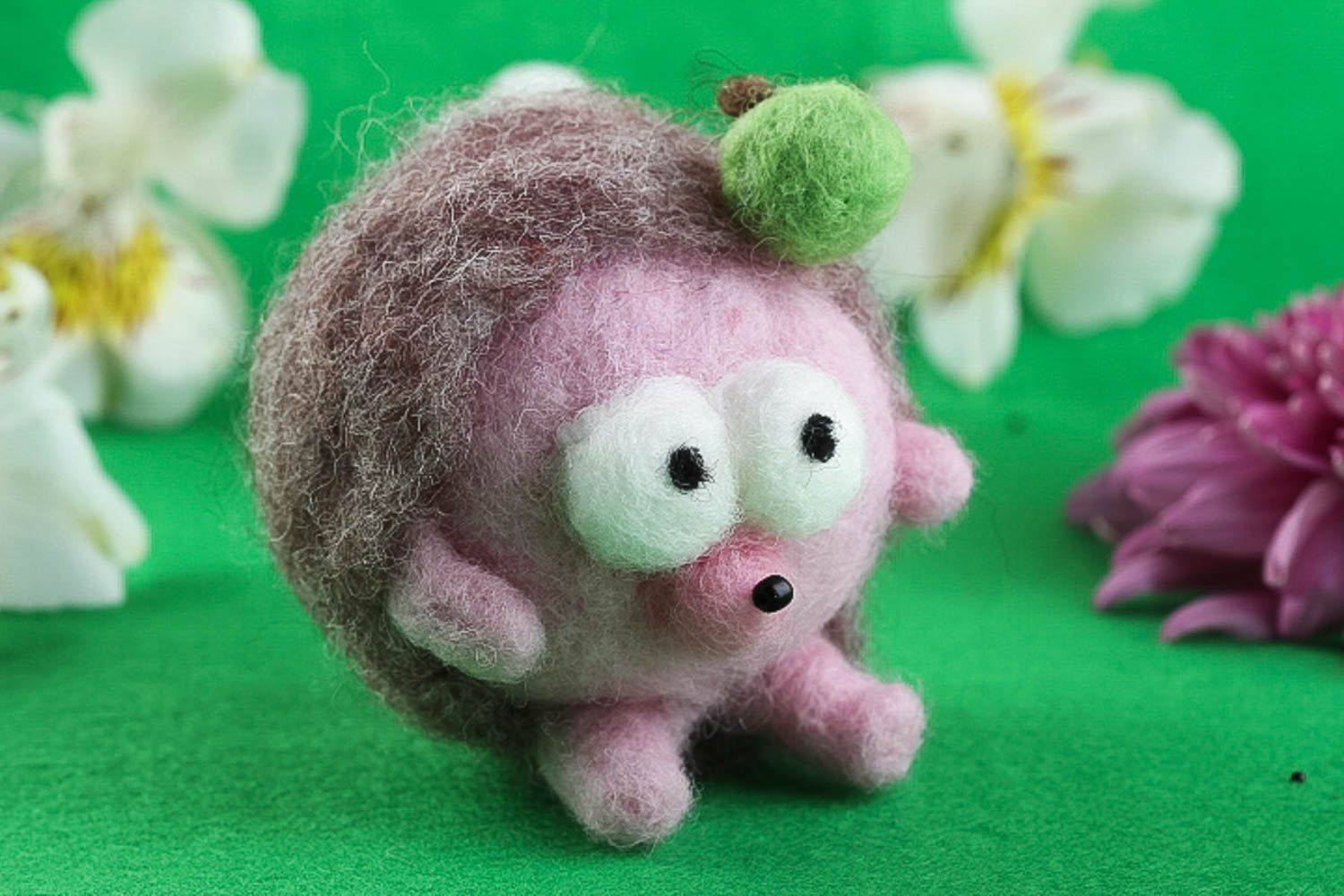 Handmade felted wool toy cute soft toy home decoration decorative use only photo 1