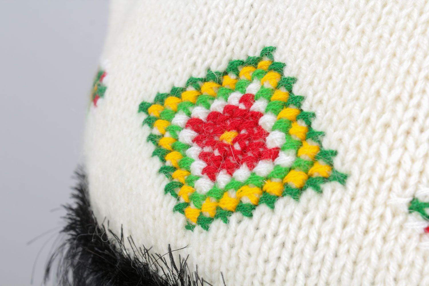 Gilet ethnique tricoté main Houtsoule photo 4
