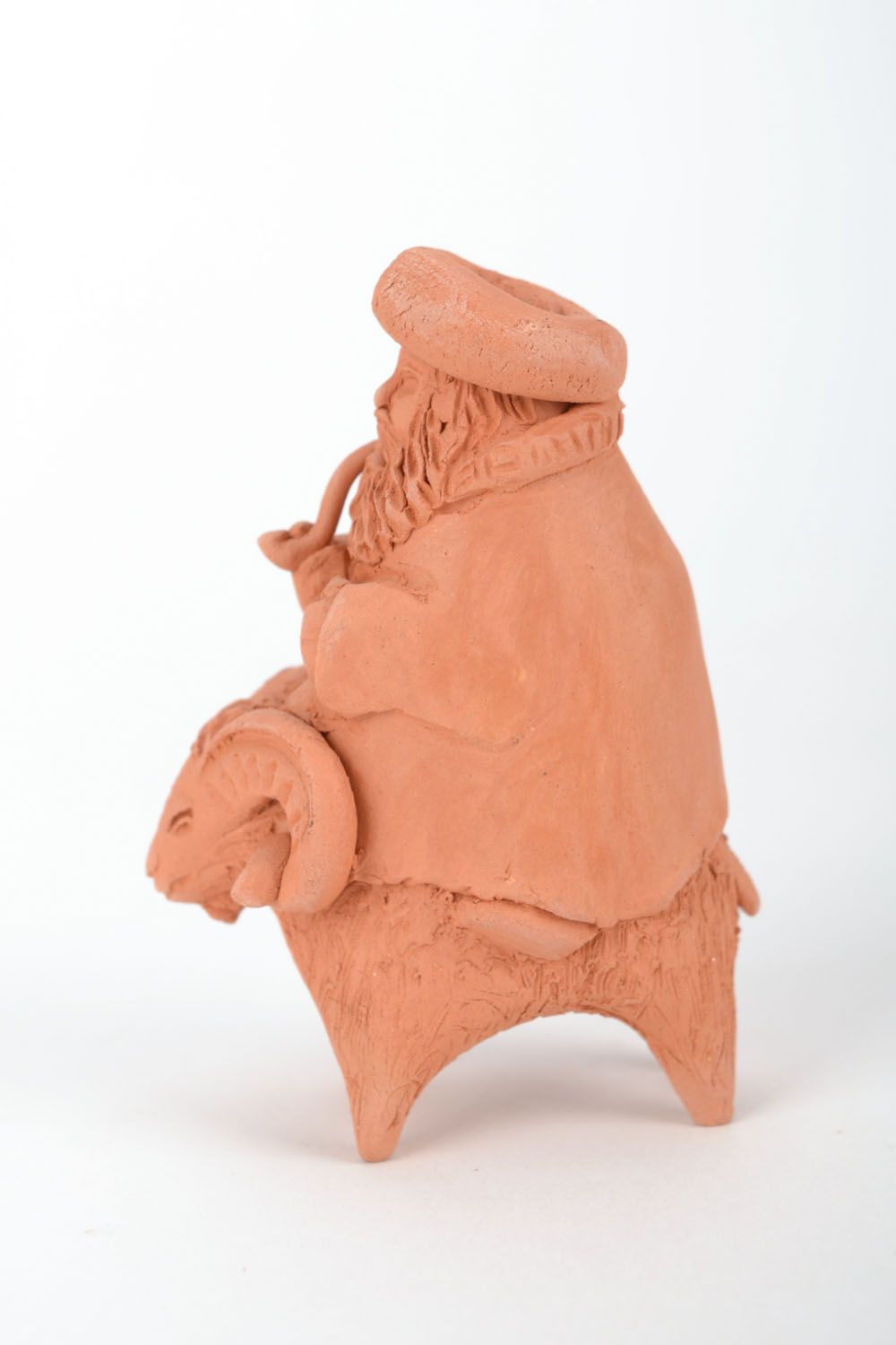 Statuetta in argilla fatta a mano figurina decorativa in ceramica da casa
 foto 5