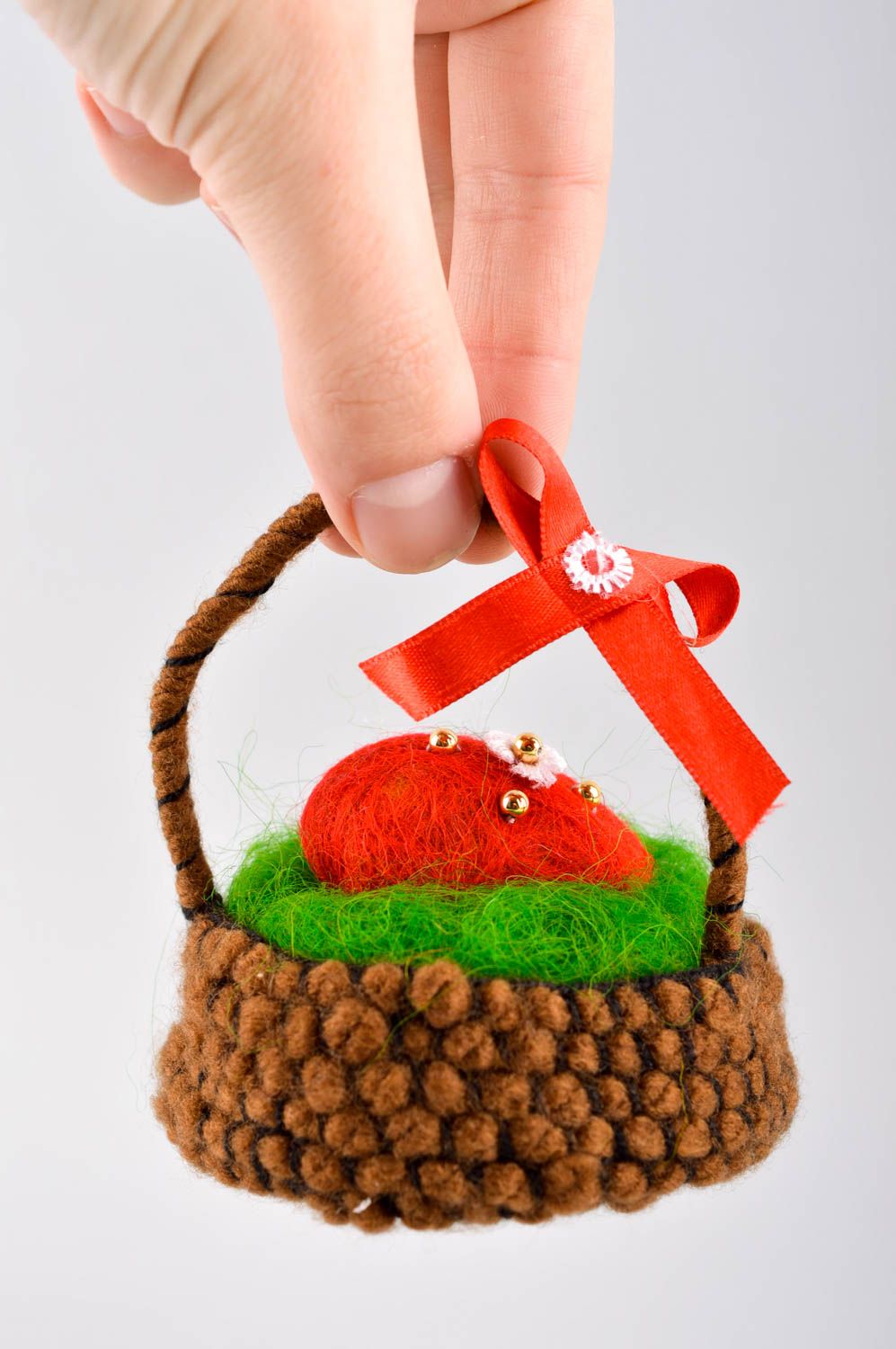 Korb mit Henkel handmade Häkel Kuscheltier Kinder Spielzeug Geburtstag Geschenk foto 5