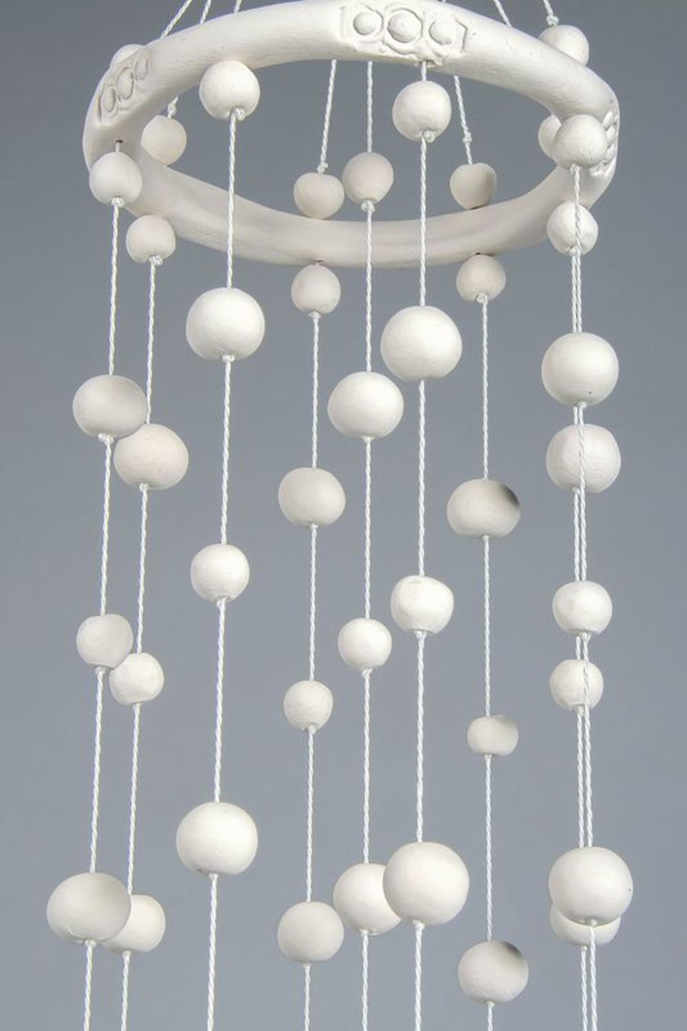 Ceramic hanging bells with beads photo 4